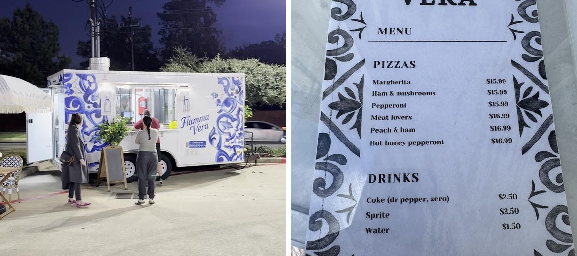 Fiamma Vera Pizza Menu