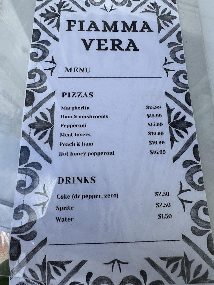Fiamma Vera Pizza Menu image 1
